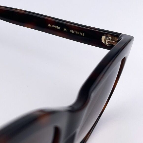 NEW Gucci GG0763S LOGO 002 Cat Eye Havana Brown Gradient Women Sunglasses - Picture 7 of 9